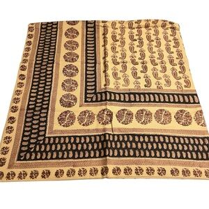 Pottery Barn Tan and Black Patterned Pillow Cover 24x24 Accent Pillow Sham/Cover